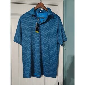 Under Armour Playoff Course Logo Polo Blue Size Large